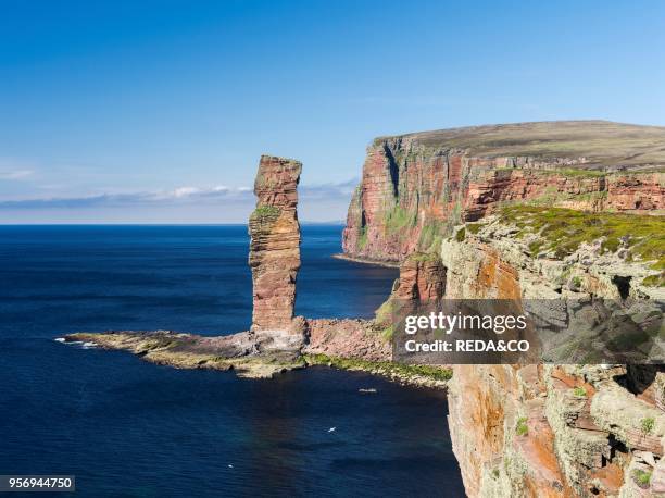 Old Man of Hoy. Orkney Islands. One of the icons of the Orkney islands. Europe. Central Europe. Northern Europe. United kingdom. Great Britain....