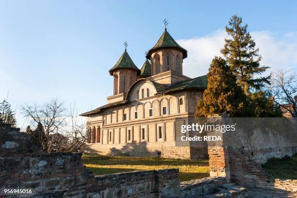 The church Domenica biserica of the princely court in Targoviste. The princely court was the first residence of Vlad Tepes aka Dracula. Europe....