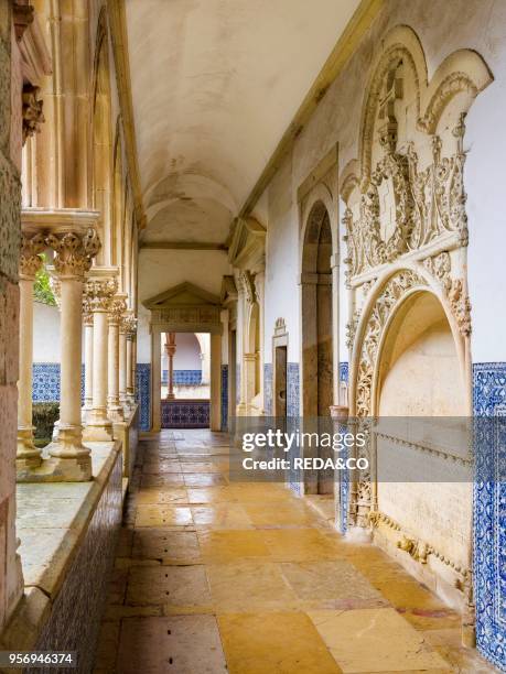 Cloister Claustro de Cemiterio. Convent of Christ. Convento de Cristo. In Tomar. It is part of the UNESCO world heritage Europe. Southern Europe....