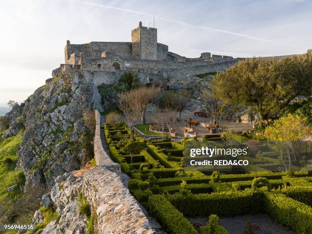 The castle dating back to moorish times in the middle ages. Marvao a famous medieval mountain village and tourist attraction in the Alentejo. Europe....