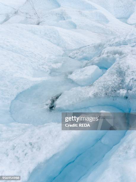 Landscape on the Greenland Ice Sheet near Kangerlussuaq. America. North America. Greenland. Denmark.