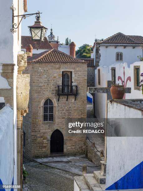 Historic small town Obidos with a medieval old town. A tourist attraction north of Lisboa Europe. Southern Europe. Portugal.