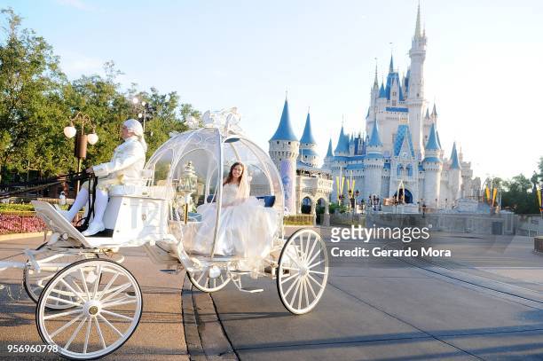 Alexis Preston poses before her wedding ceremony at Magic Kingdom Walt Disney World Resort on May 10, 2018 in Lake Buena Vista, Florida. Late last...