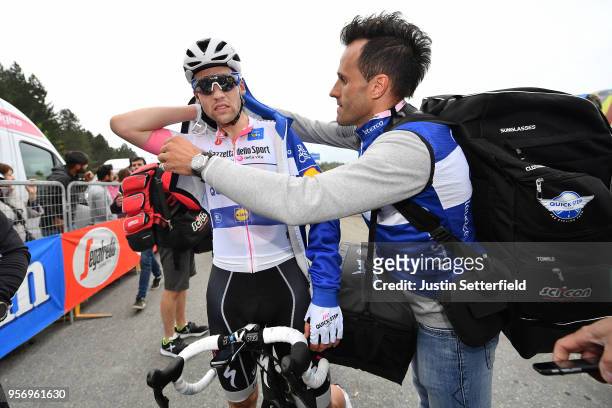 Arrival / Maximilian Schachmann of Germany and Team Quick-Step Floors White Best Young Rider Jersey / during the 101th Tour of Italy 2018, Stage 6 a...