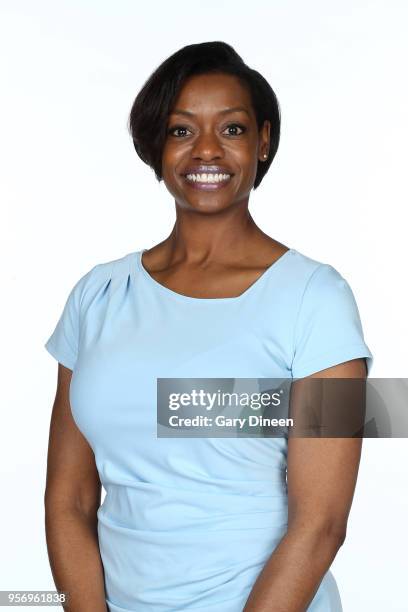 Head Coach Amber Stocks of the Chicago Sky poses for portrait during WNBA Media Day 2018 on May 9, 2018 at the Sachs Recreation Center in Chicago,...