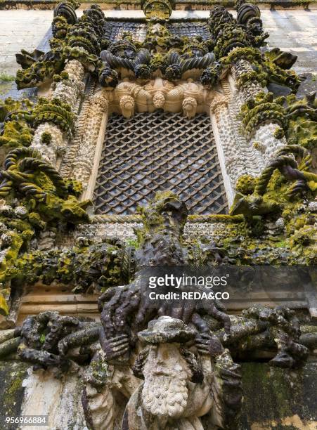 The Manueline Window or Janela do Capitulo. Convent of Christ. Convento de Cristo. In Tomar. It is part of the UNESCO world heritage Europe. Southern...