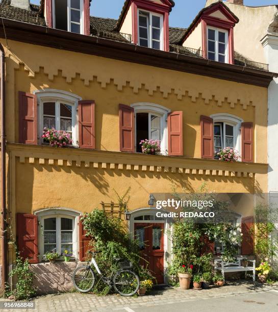 Old fishermen s houses on the river Regnitz. A quarter called Little Venice . Bamberg in Franconia. A part of Bavaria. The Old Town is listed as...