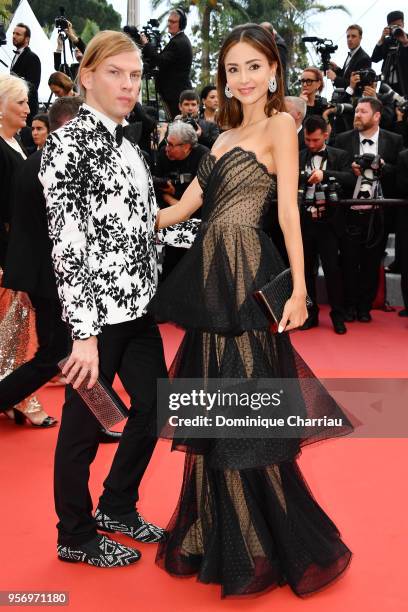 Christophe Guillarme and Patricia Contreras attend the screening of "Sorry Angel " during the 71st annual Cannes Film Festival at Palais des...