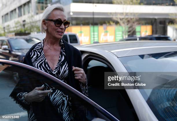 The first government witness Pamela DiSarro, wife of Steven DiSarro, leaves Federal Court after testifying about the murder of her husband in the...
