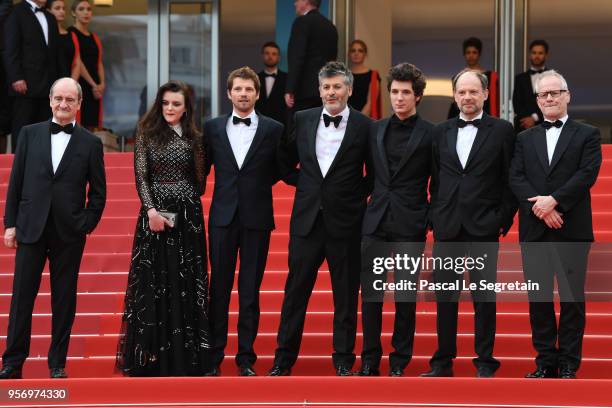 Cannes Film Festival President Pierre Lescure, actress Adele Wismes, actor Pierre Deladonchamps, director Christophe Honore, actor Vincent Lacoste,...