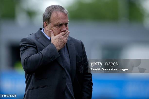 Coach Dick Advocaat of Sparta Rotterdam during the Dutch Jupiler League match between FC Dordrecht v Sparta at the Riwal Hoogwerkers Stadium on May...