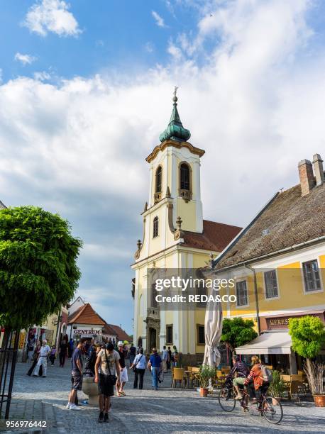 Szentendre near Budapest. Szentendre. Which calls itself the town of artists and churches. Is located on the banks of river Danube close to Budapest...