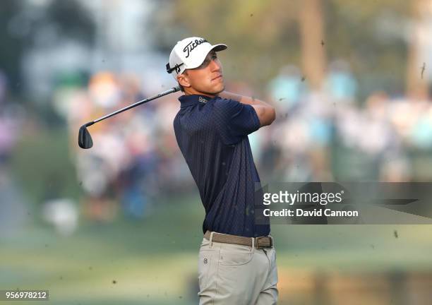 Richy Werenski of the United States plays his second shot on the par 4, 10th hole during the first round of the THE PLAYERS Championship on the...