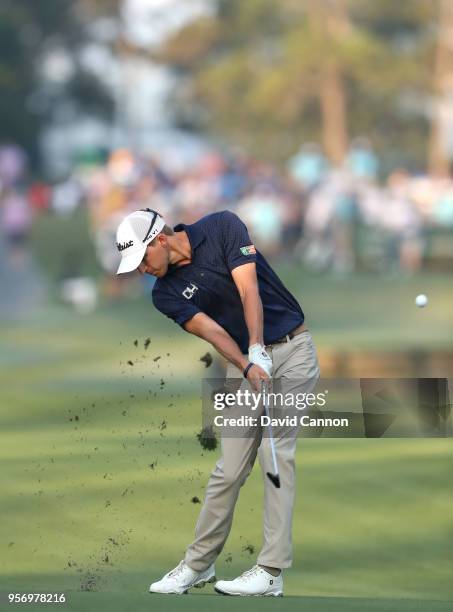 Richy Werenski of the United States plays his second shot on the par 4, 10th hole during the first round of the THE PLAYERS Championship on the...