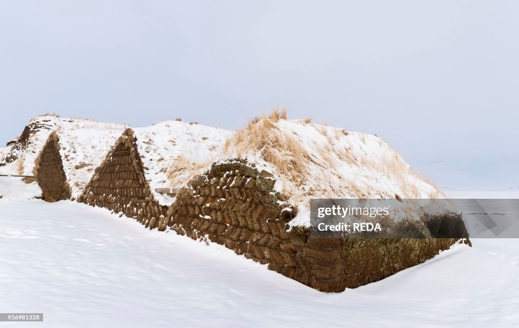 Glaumbaer open air museum during winter