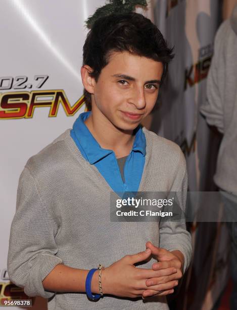 Actor Moises Arias on the red carpet during the 2009 Jingle Ball at Nokia Theatre L.A. Live on December 5, 2009 in Los Angeles, California.