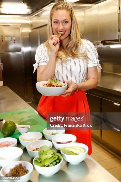 Ruth Moschner is seen on board of the TUI cruise ship 'Mein Schiff 1' on May 10, 2018 in Hamburg, Germany.