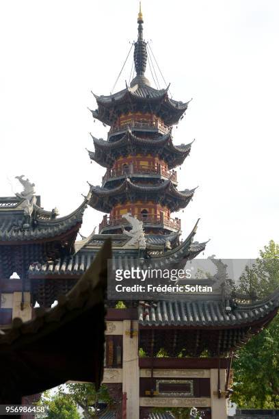 The Longhua pagoda in Shanghai on October 16, 2016 in China.