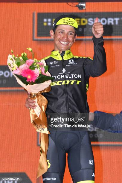 Podium / Johan Esteban Chaves Rubio of Colombia and Team Mitchelton-Scott / Celebration / during the 101th Tour of Italy 2018, Stage 6 a 164km stage...