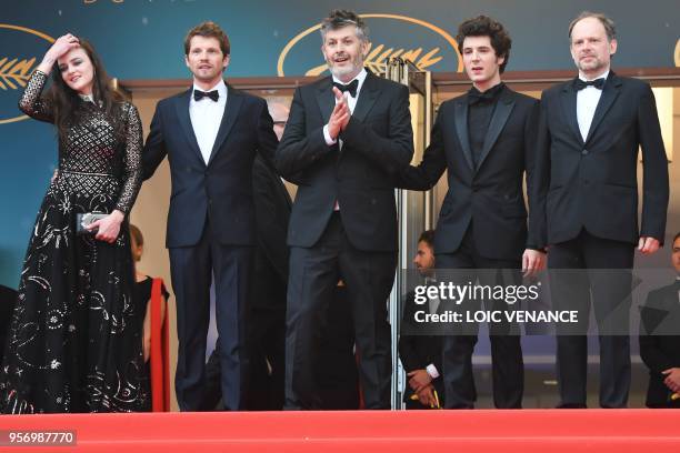 French actress Adele Wismes, French actor Pierre Deladonchamps, French director Christophe Honore, French actor Vincent Lacoste and French actor...