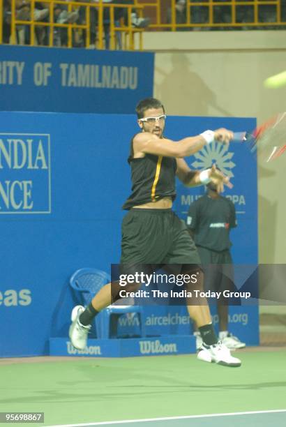 Janko Tipsarevic beat Somdev Devvarman on the 3rd day of Aircell Chennai Open 2010 in Chennai.