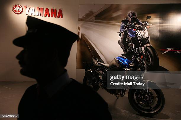 Yamaha motorbikes at theYamaha pavilion at the 10th Auto Expo in New Delhi on Wednesday, January 6, 2010.