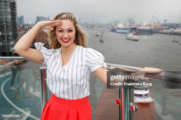 Ruth Moschner is seen on board of the TUI cruise ship 'Mein Schiff 1' on May 10, 2018 in Hamburg, Germany.