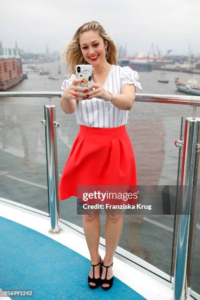 Ruth Moschner is seen on board of the TUI cruise ship 'Mein Schiff 1' on May 10, 2018 in Hamburg, Germany.