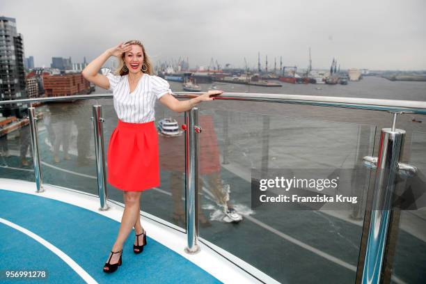 Ruth Moschner is seen on board of the TUI cruise ship 'Mein Schiff 1' on May 10, 2018 in Hamburg, Germany.