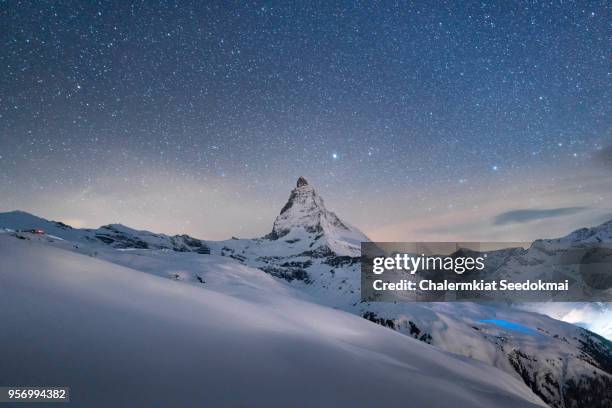 zermatt switzerland - winter snow stock-fotos und bilder