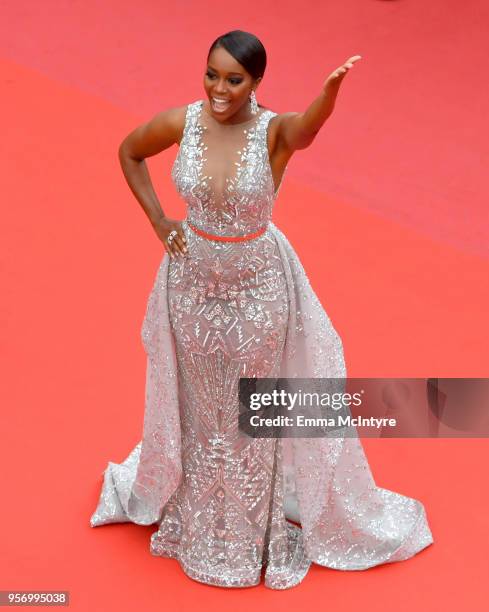 Aja Naomi King attends the screening of "Sorry Angel " during the 71st annual Cannes Film Festival at Palais des Festivals on May 10, 2018 in Cannes,...