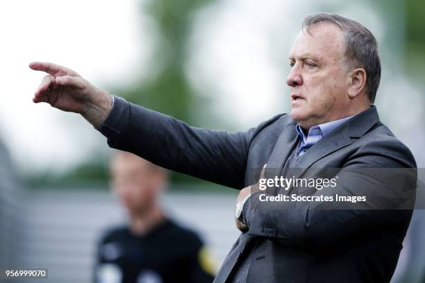 Coach Dick Advocaat of Sparta Rotterdam during the Dutch Jupiler League match between FC Dordrecht v Sparta at the Riwal Hoogwerkers Stadium on May...