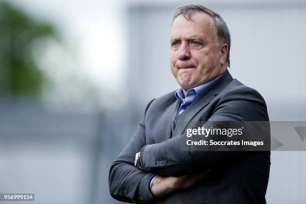 Coach Dick Advocaat of Sparta Rotterdam during the Dutch Jupiler League match between FC Dordrecht v Sparta at the Riwal Hoogwerkers Stadium on May...