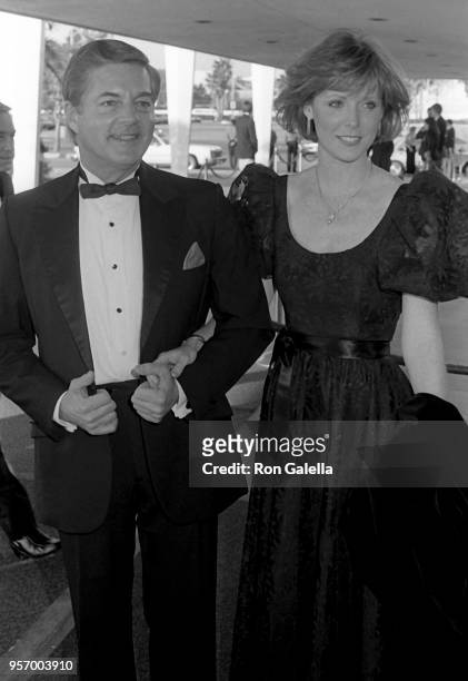 Bill Hayes and Jean Bruce Scott attend Television Academy Hall of Fame Awards on March 24, 1985 at the Santa Monica Civic Auditorium in Santa Monica,...