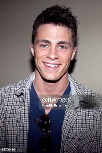 Colton Haynes attends Talent Manager Mara Santino's Birthday Party at Lucky Strike Bowling Alley on January 10, 2010 in Hollywood, California.