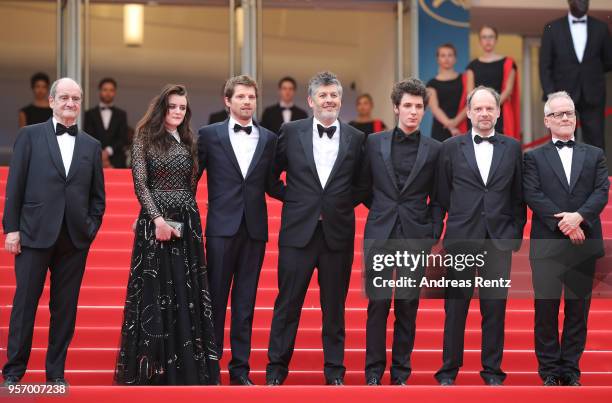 Cannes Film Festival President Pierre Lescure, actress Adele Wismes, actor Pierre Deladonchamps, director Christophe Honore, actor Vincent Lacoste,...