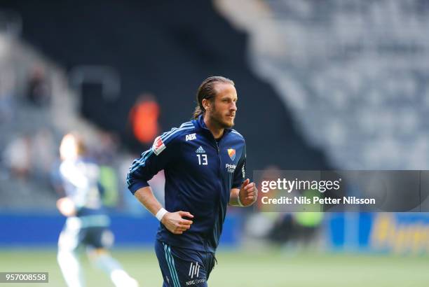 Jonas Olsson of Djurgardens IF ahead of the Swedish Cup Final between Djurgardens IF and Malmo FF at Tele2 Arena on May 10, 2018 in Stockholm, Sweden.