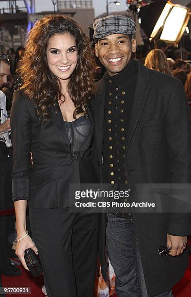 Daniela Ruah and Adam Jamal Craig of NCIS: Los Angeles on the red carpet at the 2010 People's Choice Awards to be broadcast live from the Nokia...