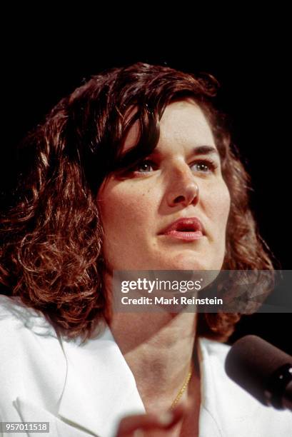 Comedian Paula Poundstone performs her sketch during the annual White House News Correspondents dinner at the Washington Hiton Hotel, Washington DC,...