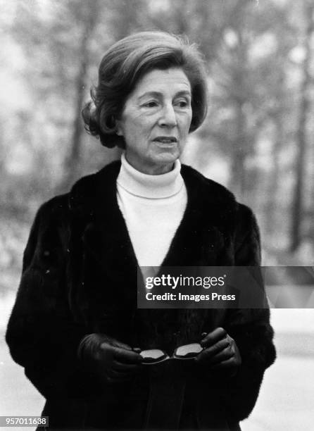 Janet Auchincloss at the grave site of John F. Kennedy in the Arlington National Cemetery in Arlington County, Virginia on the anniversary of his...