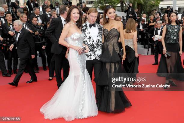 Anita Chui, Christophe Guillarme and Patricia Contreras attend the screening of "Sorry Angel " during the 71st annual Cannes Film Festival at Palais...