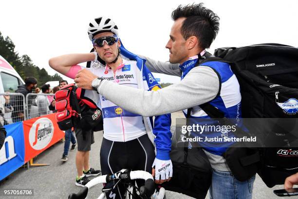 Arrival / Maximilian Schachmann of Germany and Team Quick-Step Floors White Best Young Rider Jersey / during the 101th Tour of Italy 2018, Stage 6 a...