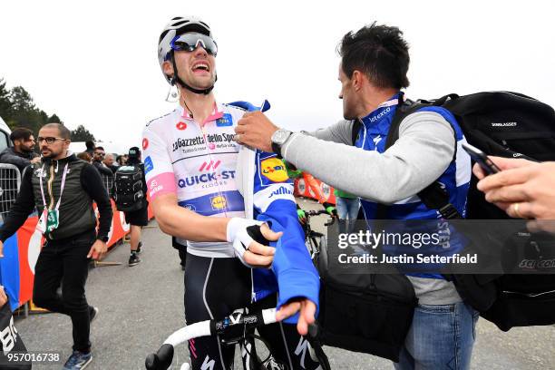 Arrival / Maximilian Schachmann of Germany and Team Quick-Step Floors White Best Young Rider Jersey / during the 101th Tour of Italy 2018, Stage 6 a...