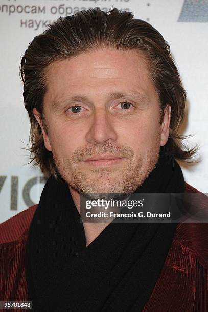 Former football player Emmanuel Petit attends the "Invictus" Paris premiere at UNESCO on January 11, 2010 in Paris, France.