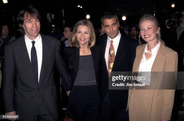 David E. Kelley, Michelle Pfeiffer, George Clooney, and Celine Balitran