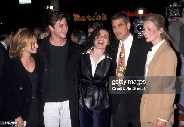 Noah Wyle, girlfriend, Julianna Margulies, George Clooney and Celine Balitran