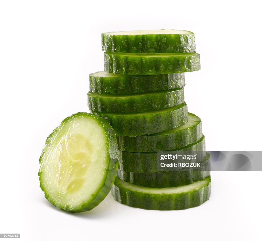 Sliced Cucumber in Stack