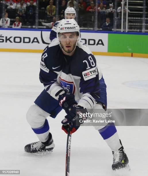 Yohann Auvitu of France during the 2018 IIHF Ice Hockey World Championship Group A between Slovakia and France at Royal Arena on May 10, 2018 in...