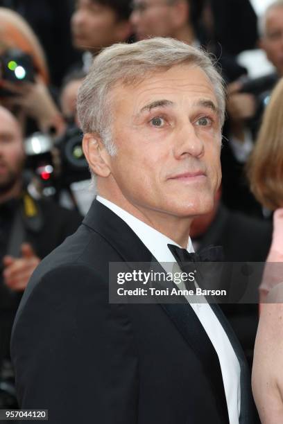 Christoph Waltz attends the screening of "Yomeddine" during the 71st annual Cannes Film Festival at Palais des Festivals on May 9, 2018 in Cannes,...