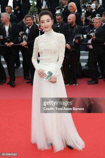 Wang Likun attends the screening of "Yomeddine" during the 71st annual Cannes Film Festival at Palais des Festivals on May 9, 2018 in Cannes, France.